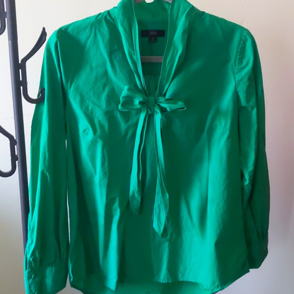 JCrew Front Tie Blouse Size S